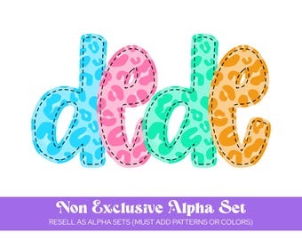 Non Exclusive Alpha Sets, Sell Your Own, Commercial Use, Limited, DIY, Make Your Own, Alphabet Sublimation Letters, Hand Drawn, Patchwork