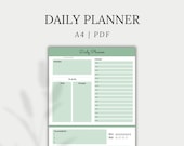 Daily Planner, Printable Hourly Schedule, Daily To-Do List | A4, PDF