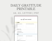 Daily Gratitude and Reflection Printable, Daily Check-In, Gratitude Journal | PDF | A4, A5, Letter