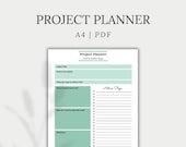 Project Planner, Action Steps Planner, Goal Planner, Project Tracker, Project Management | A4, PDF