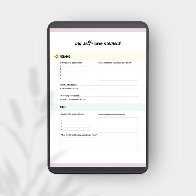 Daily Gratitude and Reflection Printable, Daily Check-in, Gratitude ...