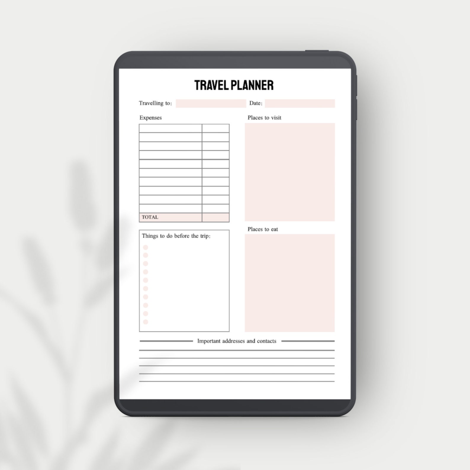 Printable Travel Planner Kit: A5 Trip Organizer, Packing List (PDF) - Etsy