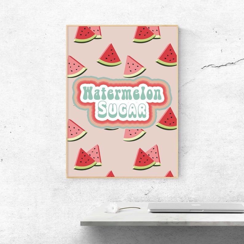 watermelon sugar high watermelon sugar watermelon poster sugar poster pastel poster pink poster pop poster home decor Instant Download post