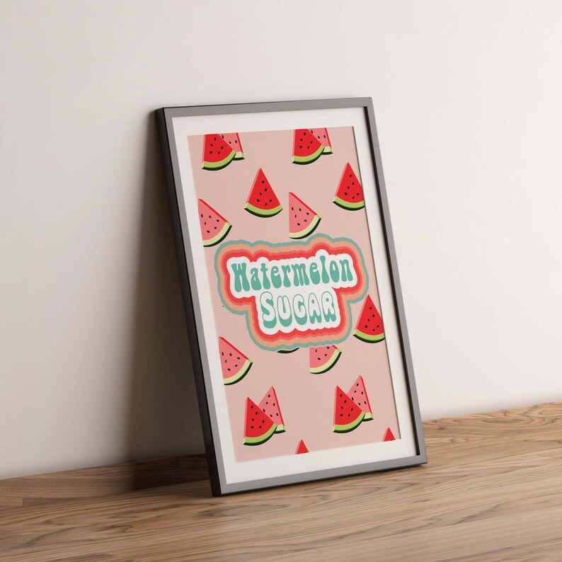 watermelon sugar high watermelon sugar watermelon poster sugar poster pastel poster pink poster pop poster home decor Instant Download post