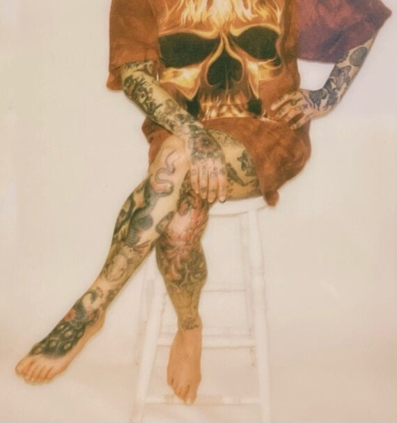 Skull Flame Tie-Dye T-Shirt
