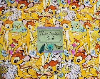 Bambi / Disney / vaso / máscara / corte de tela / 9 "×14" / CL