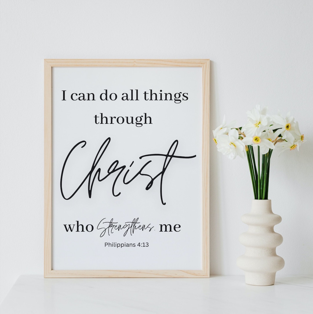 Christian Bible Verse Wall Art Printable Scripture Bible Verse Wall Art