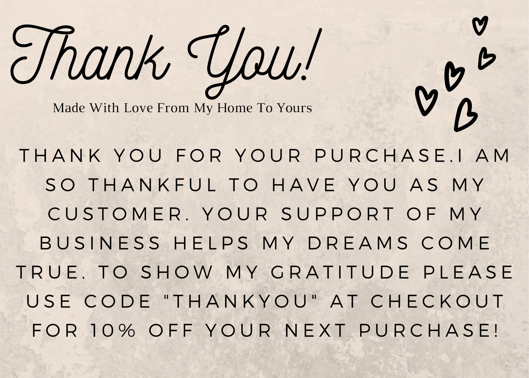 INSTANT DOWNLOAD Printable Thank You Cards for Small | Etsy