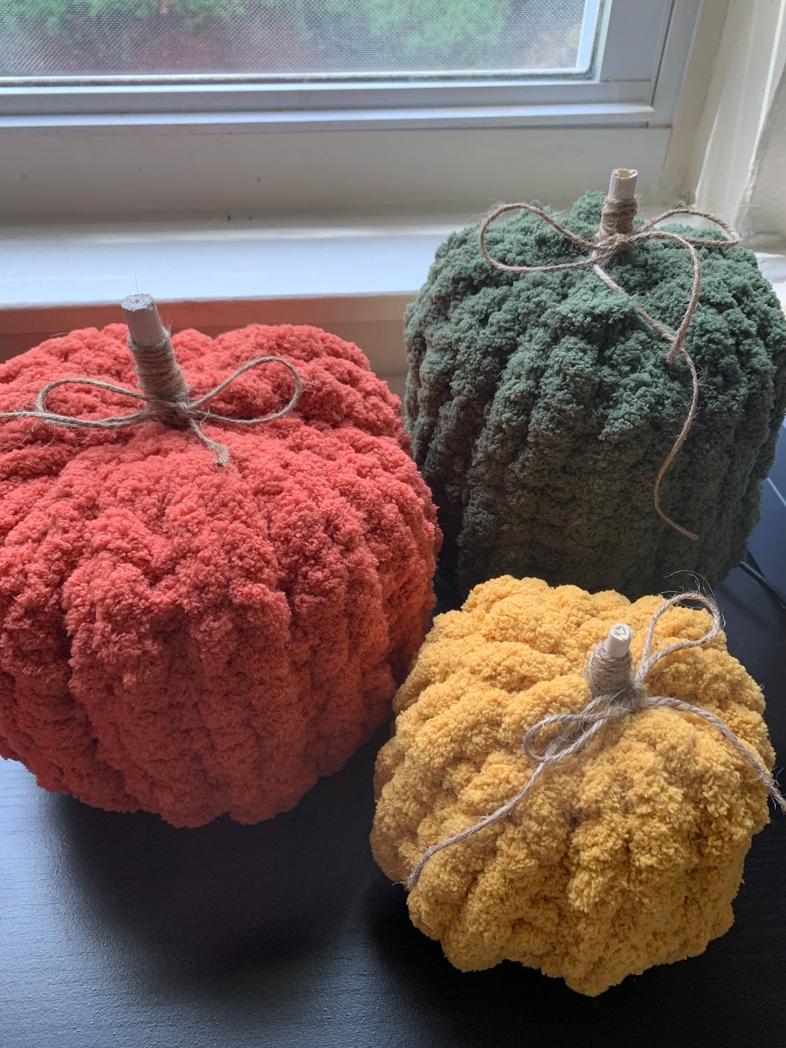 Chunky Knit Pumpkins Hand knit Pumpkin Decor Mini Pumpkins Etsy
