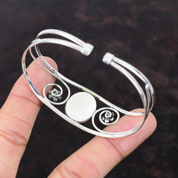 ハンドメイドのスパイニーオイスター銅ターコイズバングル：調節