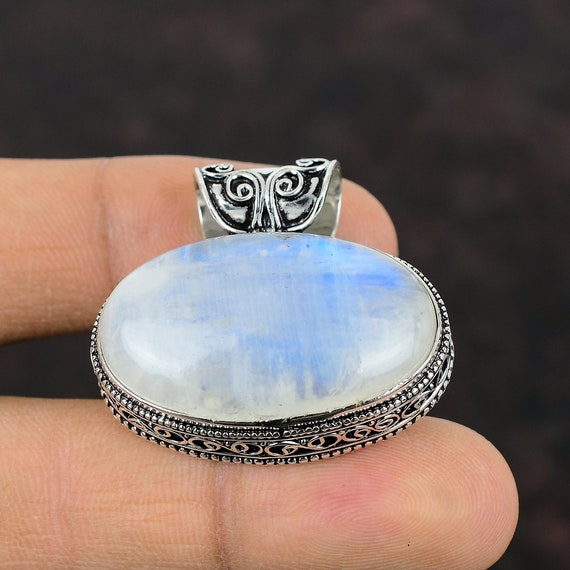Sterling Silver Filigree Oval Moonstone Pendants Sterling Silver Filigree Oval Moonstone Pendants