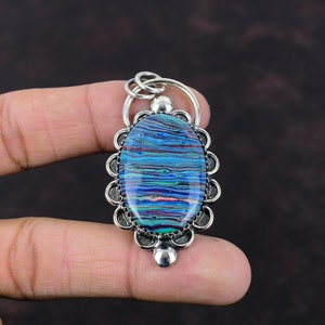 Ciondolo Con Pietra Preziosa Arcobaleno In Pietra Di Luna - Foto 13