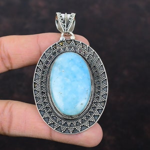 Hemimorphite Pendant Vintage Pendant Handmade Ethnic Pendant Hemimorphite Jewelry 925 Sterling Silver Pendant Real Gemstone Jewelry For Gift
