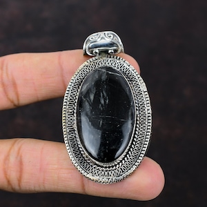 Vintage Picasso Jasper Pendant: Handmade 925 Sterling Silver Jewelry