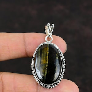 Pietersite Gemstone Pendant 925 Sterling Silver Pendant Handmade Pendant Pietersite Jewelry Elegant Pendant Silver Jewelry Anniversary Gifts