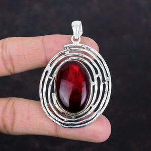 Red Fire Labradorite Pendant 925 Sterling Silver Pendant Genuine Gemstone Jewelry Handmade Stylish Pendant Engagement Gifts Designer Pendant