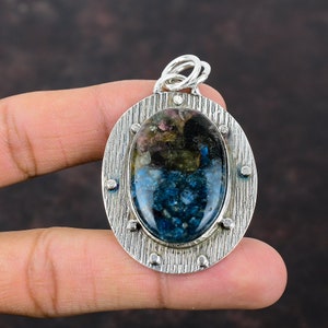 Watermelon Tourmaline Pendant: Handmade 925 Sterling Silver Gemstone Jewelry
