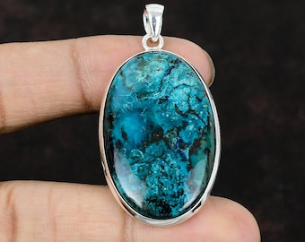 Chrysocolla Pendant Gemstone Pendant 925 Sterling Silver Pendant Chrysocolla Jewelry Handmade Pendant Women&#39;s Special Gift Brand New Pendant