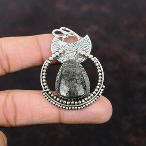 Handmade Marcasite Pendant: 925 Sterling Silver Gemstone Jewelry