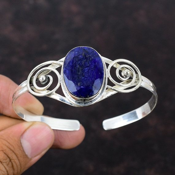 Bracciale Lavorato A Maglia Con Pietra Preziosa Di Lapislazzuli - Foto 10