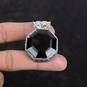 Faceted Smoky Quartz Pendant Vintage Jewelry Natural Gemstone Pendant 925 Sterling Silver Pendant Handmade Amazing Pendant Anniversary Gifts