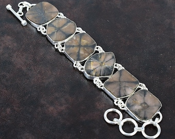 キアストライト ジェムストーン ブレスレット、925スターリングシルバー、調節可能なチェーン