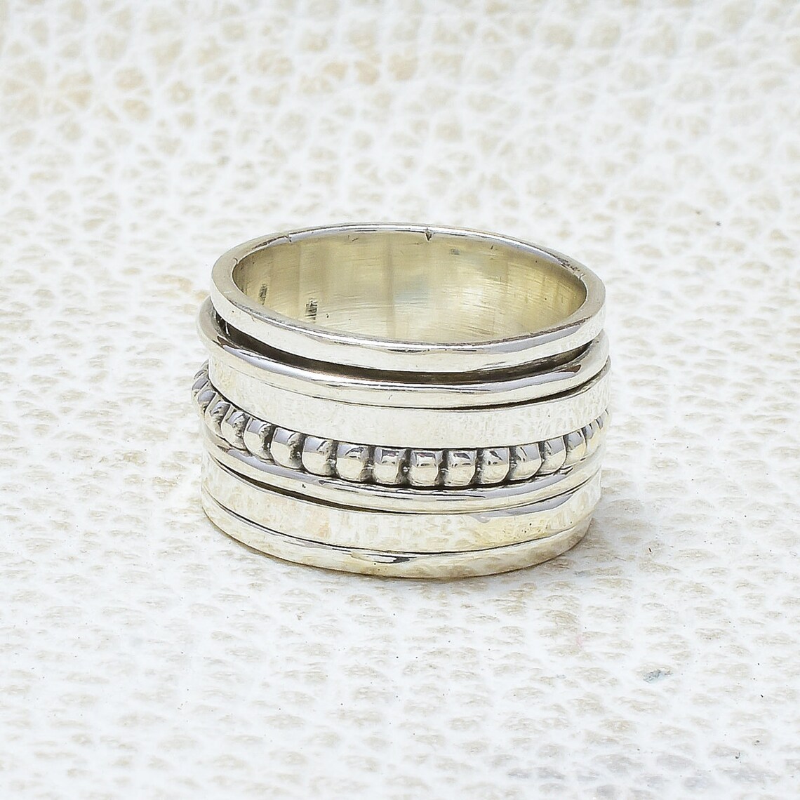 Unique Spinner Ring 925 Sterling Silver Ring Band Ring Gift Etsy