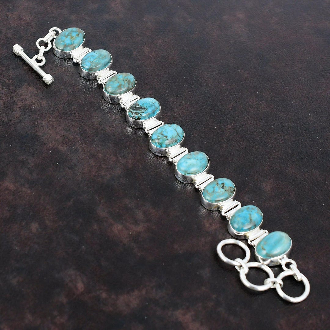 Joyería Turquesa Natural Pulsera De Plata 925 Con Piedra Turquesa Rosa - Hecha A Mano, Ajustable, Ideal Para Regalo Pulsera Turquesa Plata 925