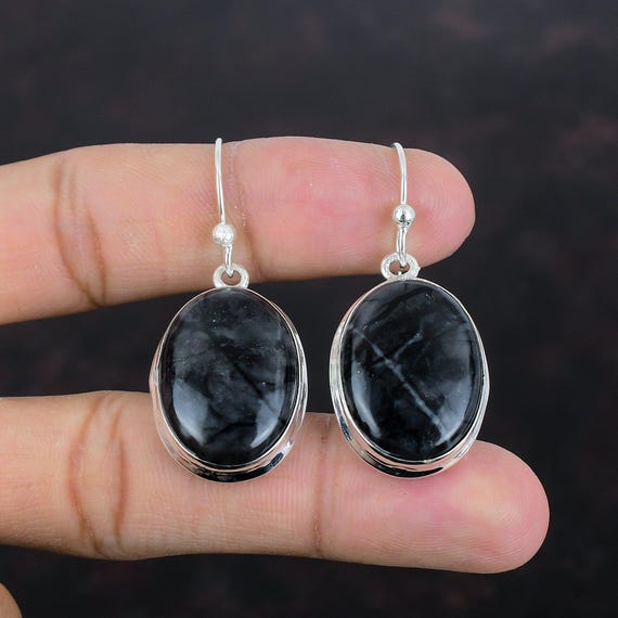 Boucles d'oreilles cube de jaspe - Tendances Du Monde