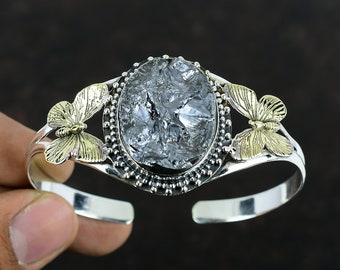 ビンテージ ゴールドカラーの彫金バングル スターリングシルバー 925 大人気のヴィンテージゴールドオンシルバーバングル SKU6053