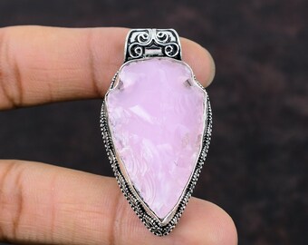 ピンクカルセドニー 925 スターリングシルバーペンダント