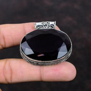 Faceted African Amethyst Pendant: Handmade 925 Sterling Silver, Vintage Style
