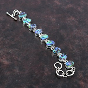 Abalone Shell Armband: Handgjorda justerbara smycken i 925 sterlingsilver