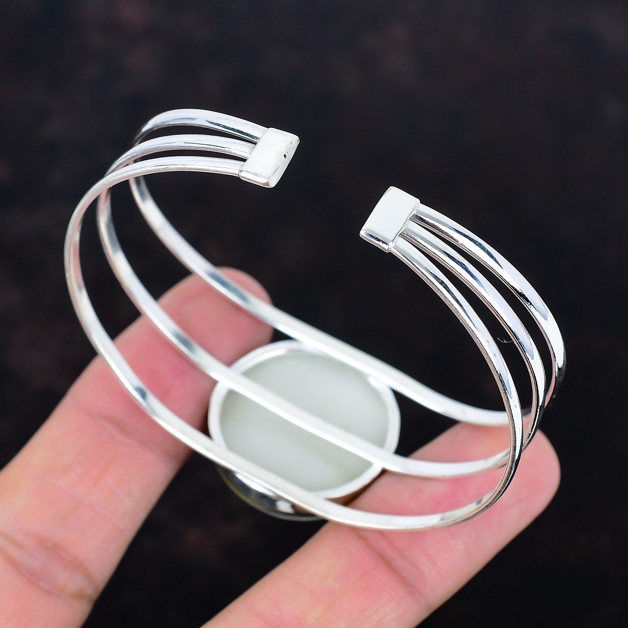 オニキス 天秤座 星座カフブレスレット：925スターリングシルバー 調節