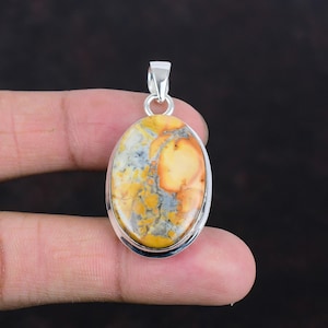 Maligano Jasper Pendant 925 Sterling Silver Pendant Handmade Elegant Pendant Maligano Jasper Gemstone Jewelry Stylish Pendant Gifts For Him