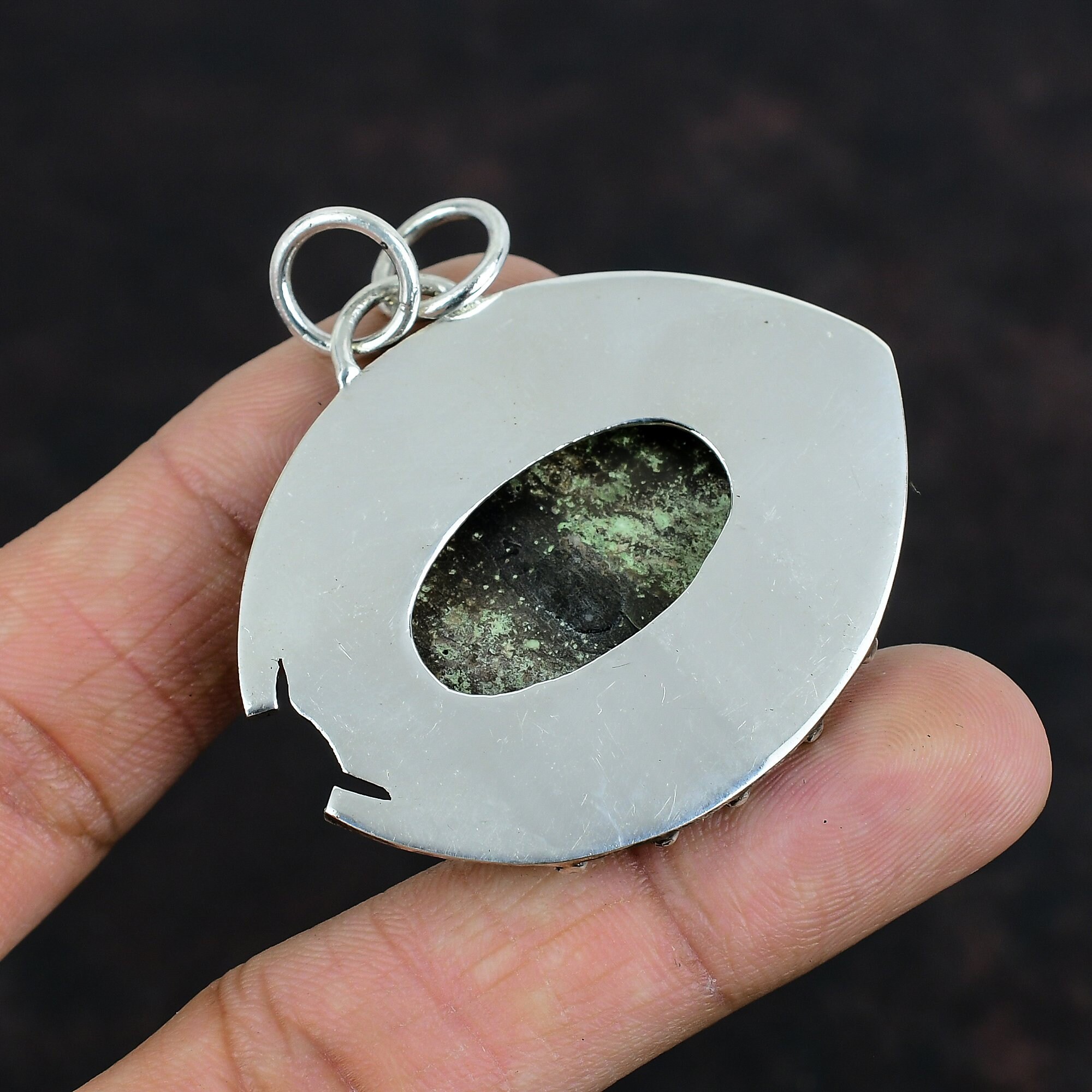 Pendentif Argent Sterling - Motif épis De Maïs Et Nacre - Occasion
