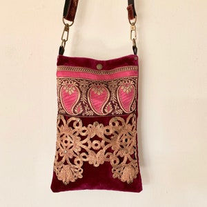 Samttasche Samt Umhängetasche Bohemian Purse  Boho  Velvet Abendtasche