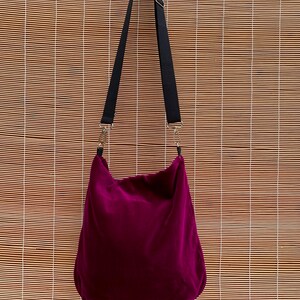 Bolso de terciopelo shopper bolso de hombro de terciopelo bolso cubo BOHO Terciopelo imagen 2