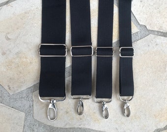 Bag strap Purse strap Crossbody Black Cotton