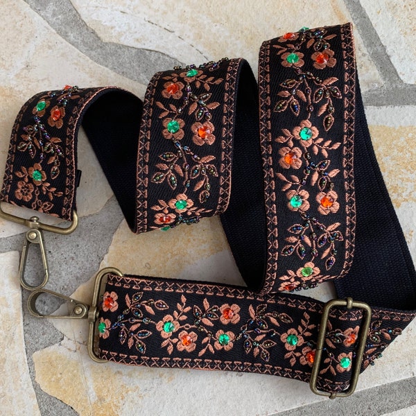 Taschengurt Taschenriemen Ersatzgurt Gitarrengurt  Schultergurt Handbestickt BOHO