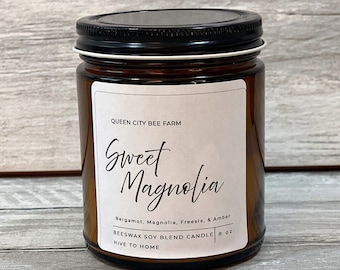 Sweet Magnolia | Soy/Beeswax Blend | Bergamot, Magnolia, Freesia, & Amber | Phthalate Free Fragrance Oil