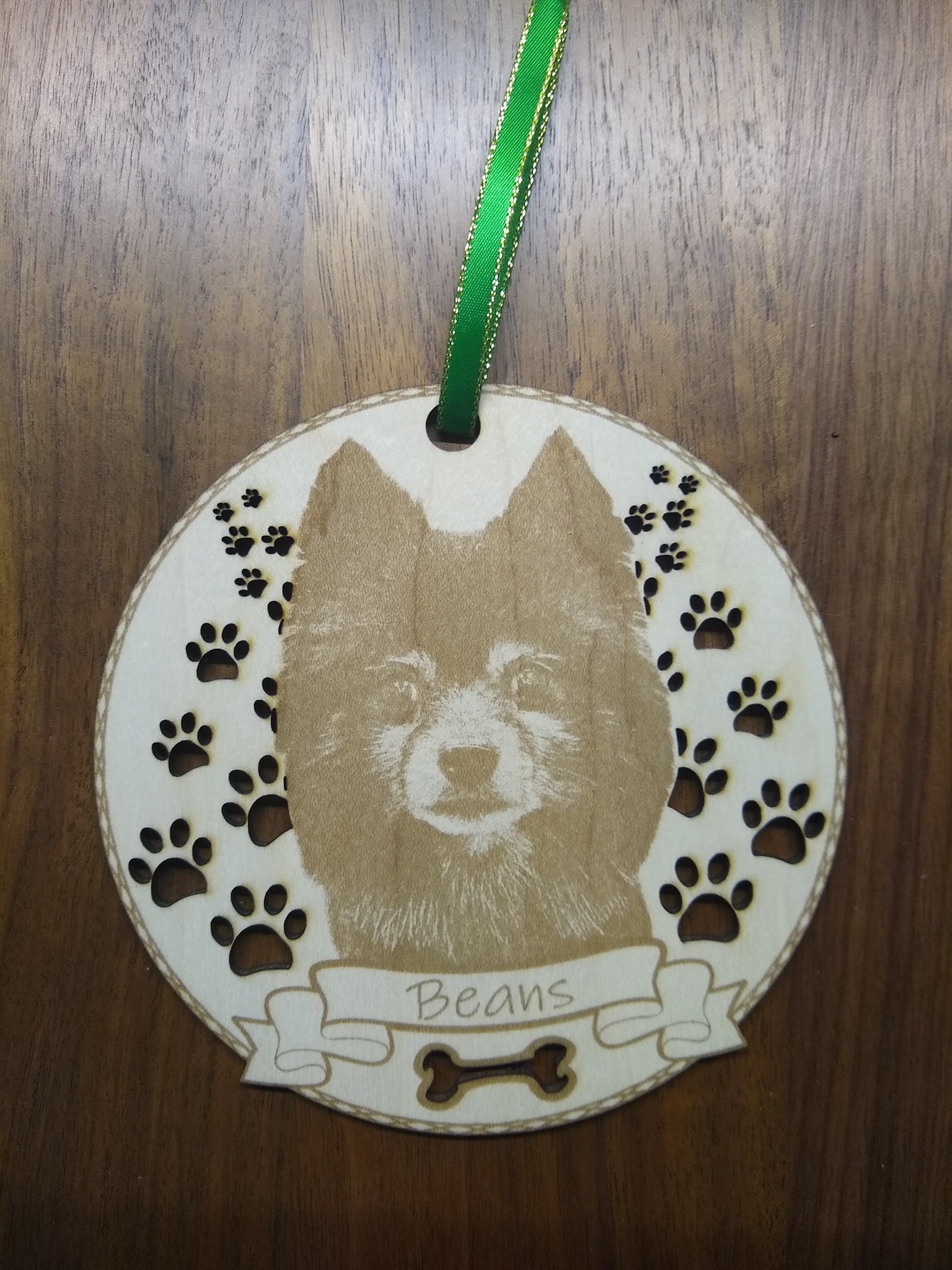 Personalized Pet Memorial Ornament: Engraved Dog Cat Name, Christmas Ornament