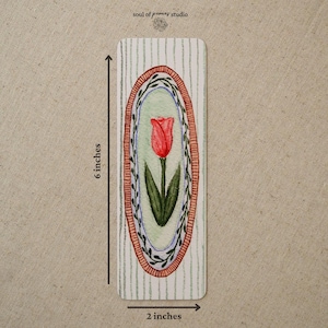 Marcador de Livro em Aquarela com Tulipa | Arte Floral Pintada à Mão, Presente para Amantes de Livros com Tema Botânico imagem 7
