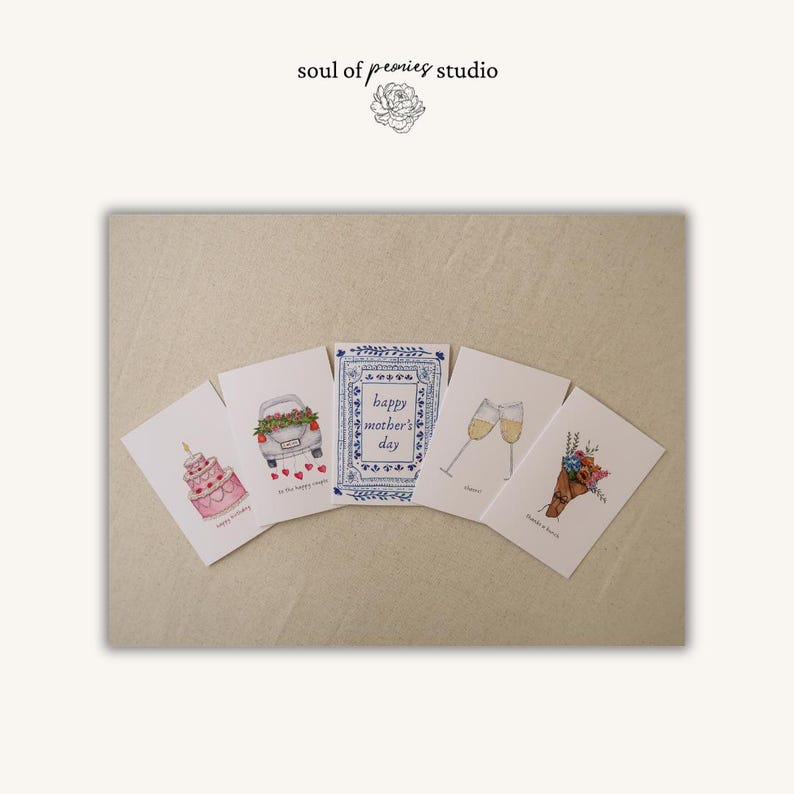 Watercolor Floral Bouquet Thank You Card | Hand Painted Appreciation ...