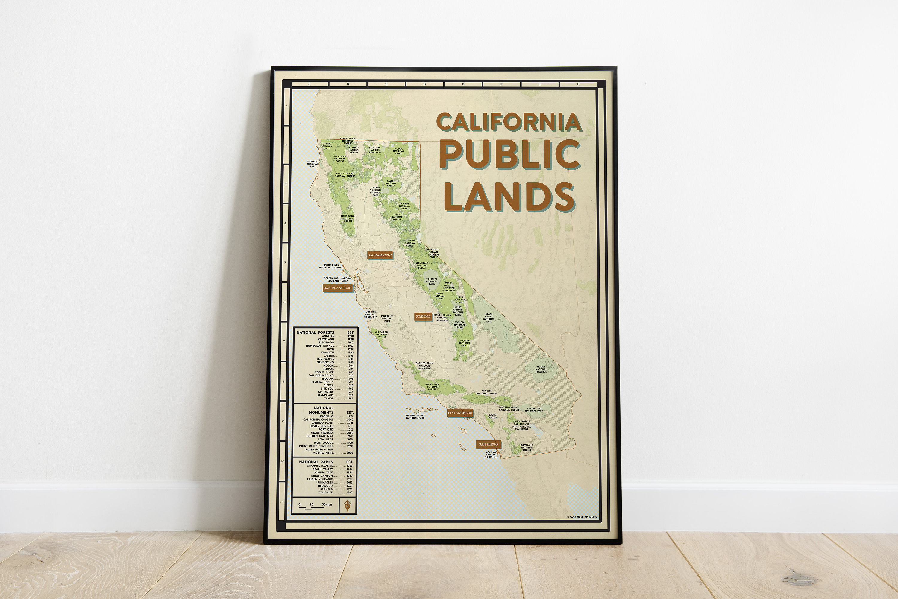 California Public Lands Map Poster - Il Fullxfull.4326844299 Nfsn