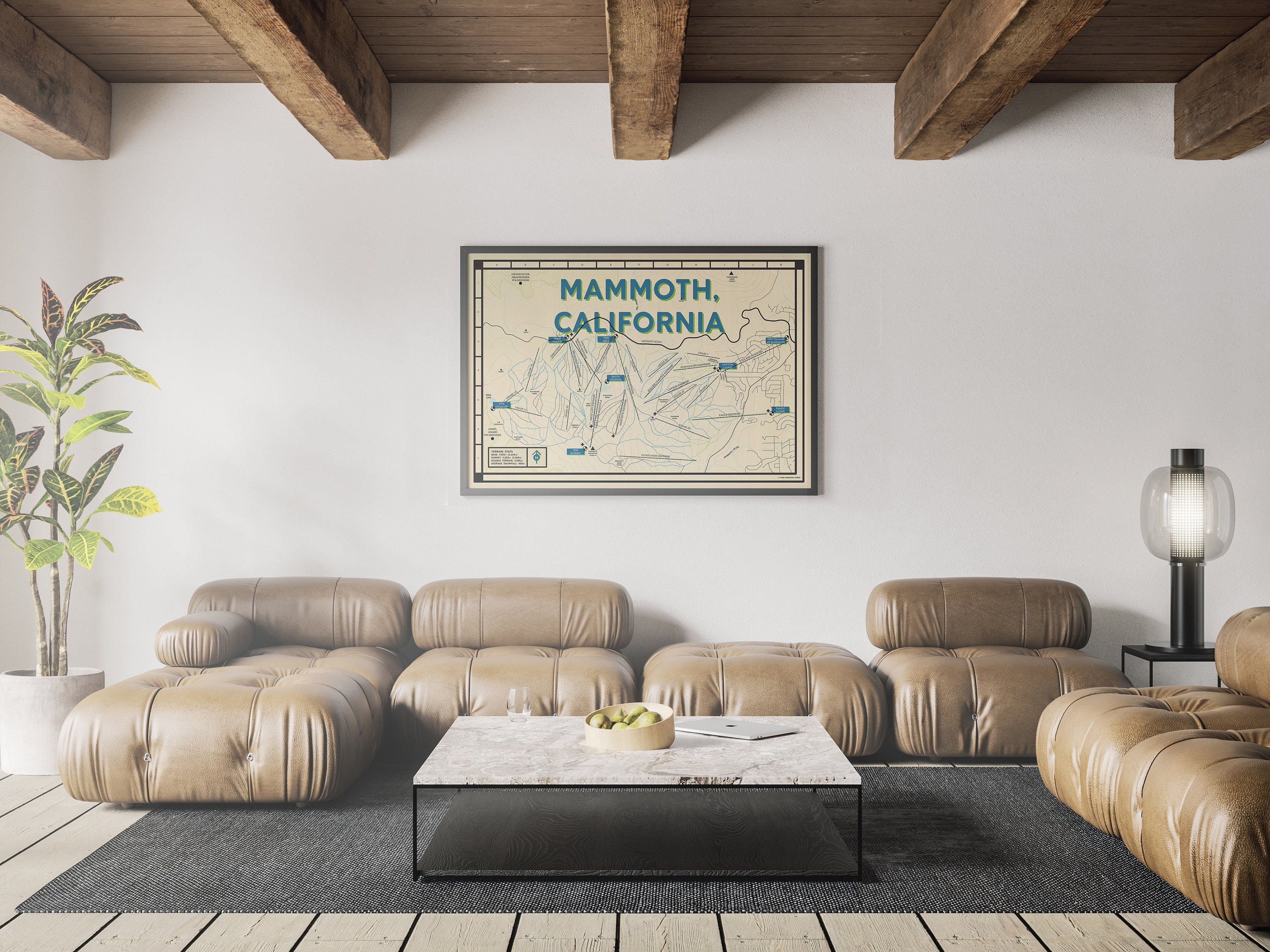 Mammoth Ski Resort Map Poster - Il Fullxfull.4317790390 44tn 