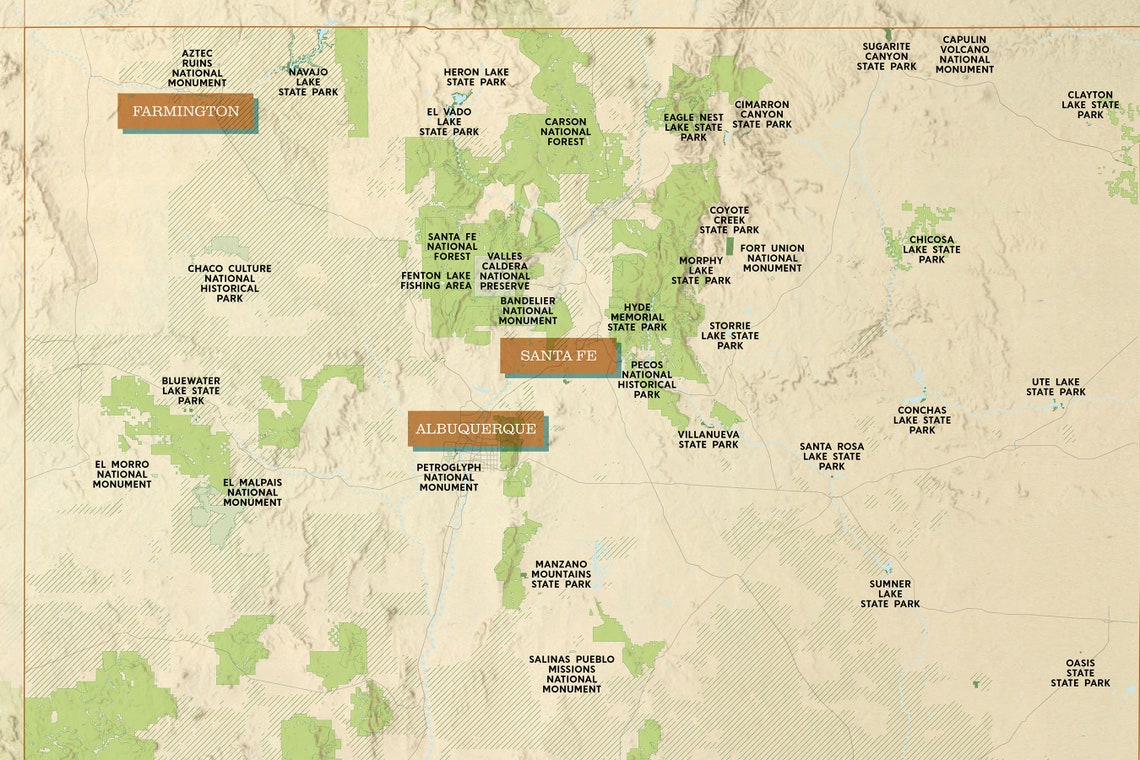 New Mexico Public Lands Map Poster - Il 1140xN.2893359022 6aui