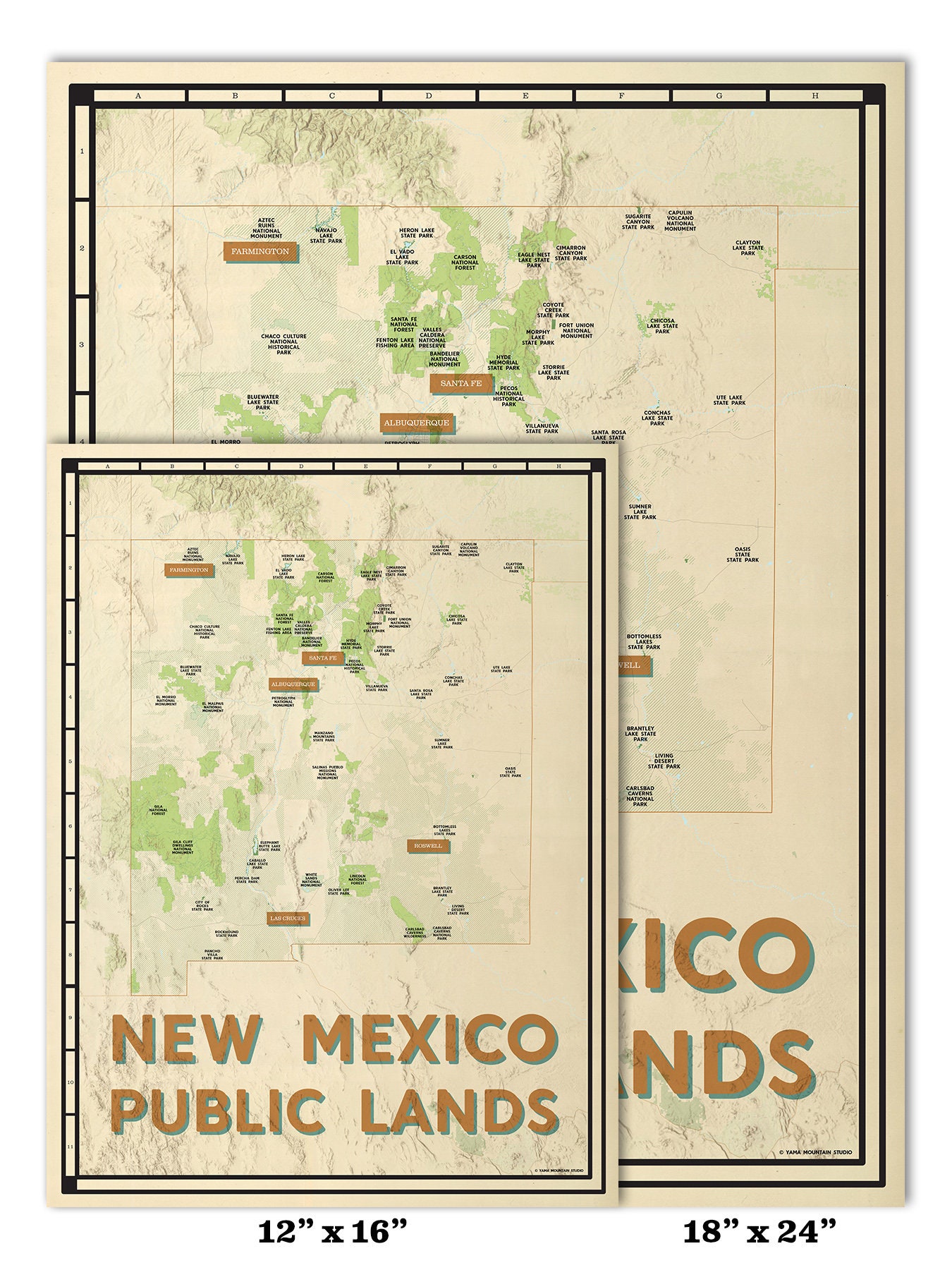 New Mexico Public Lands Map Poster - Il Fullxfull.2941036457 T6k0
