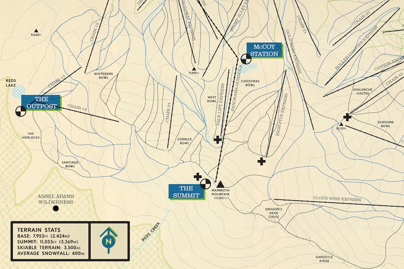 Mammoth Ski Resort Map Poster - Il 794xN.3852996091 Zyf7 