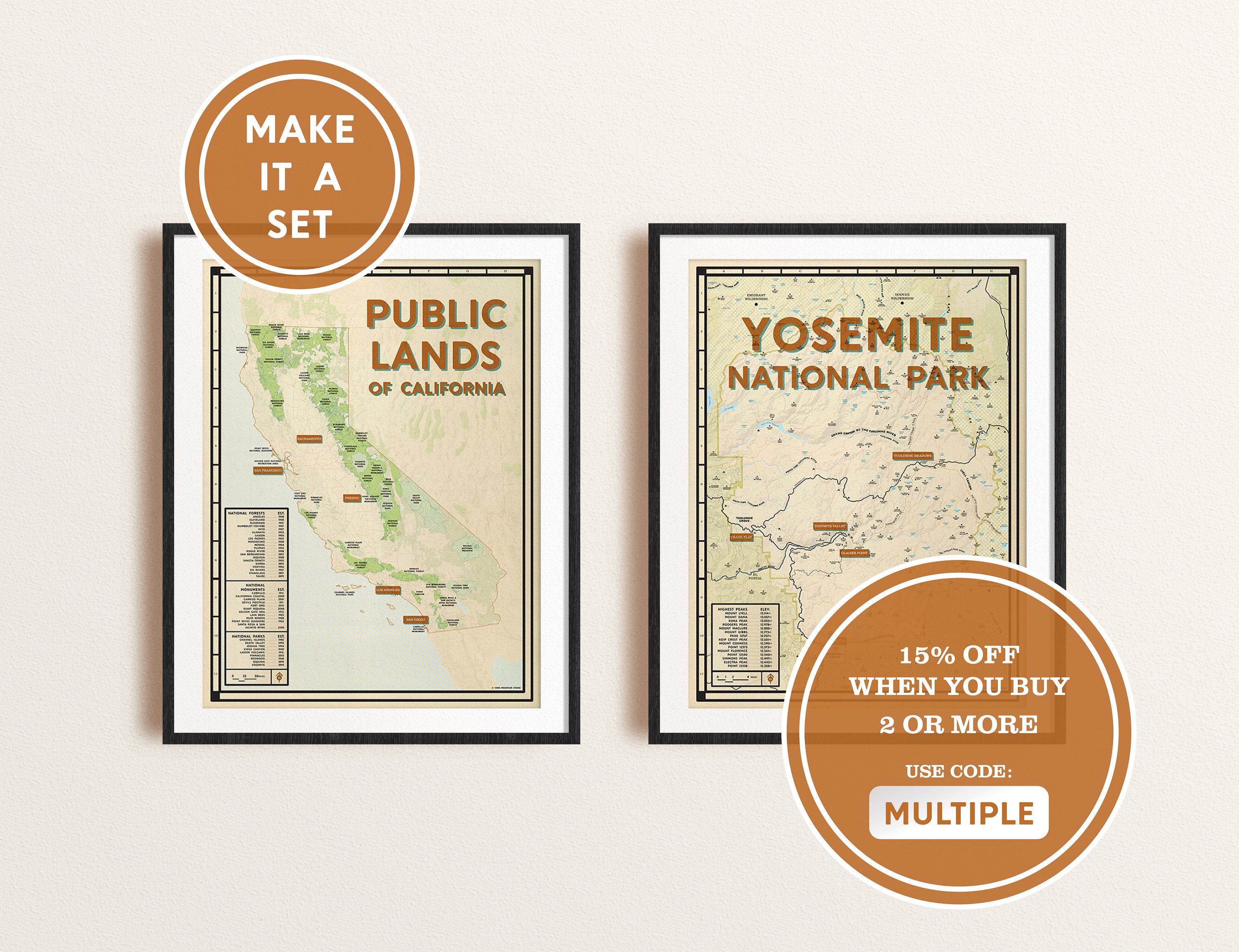 California Public Lands Map Poster - Il Fullxfull.3451682945 B2al